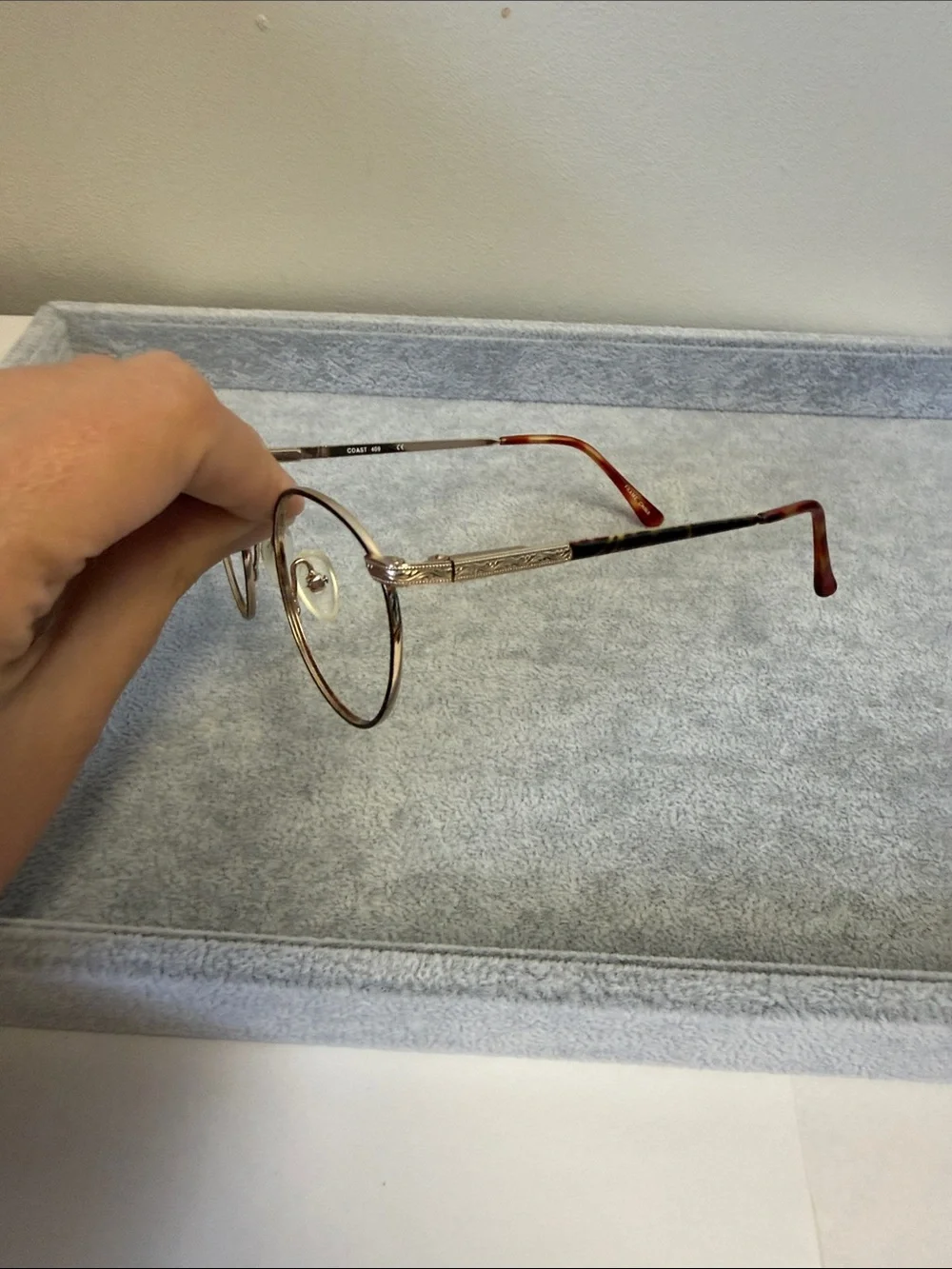 Vintage Round Coast 409 Tortoiseshell Eyeglass Frames Eyesize 46